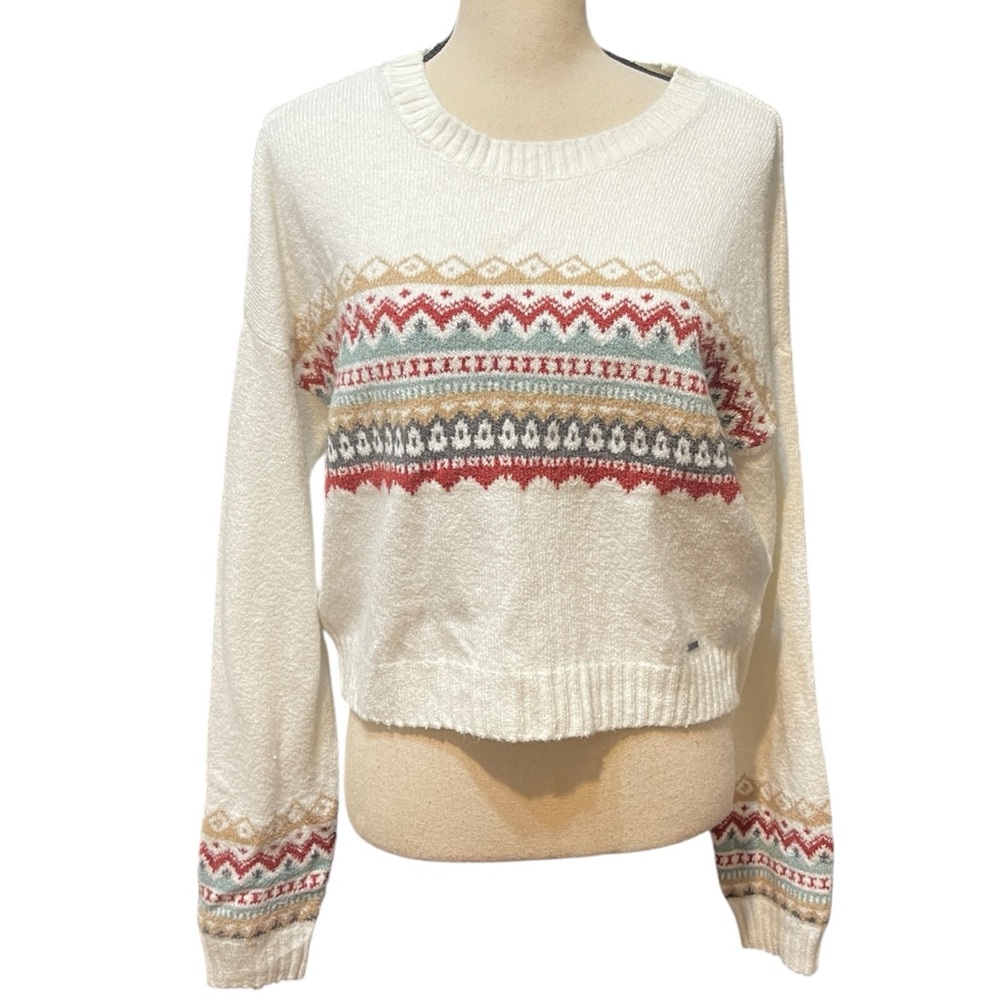 Hollister Fair Isle knit cropped sweater‎ women’s small